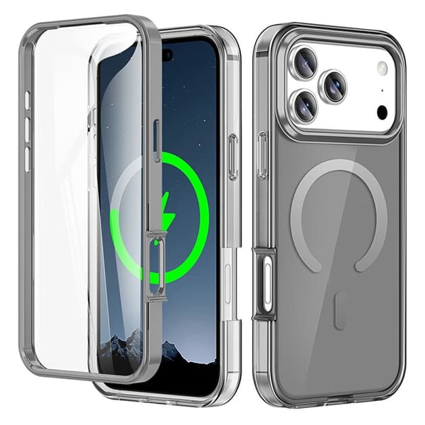 Mobilskal till iPhone 17 Pro MagSafe med PET Skärmskydd - Grå Grå