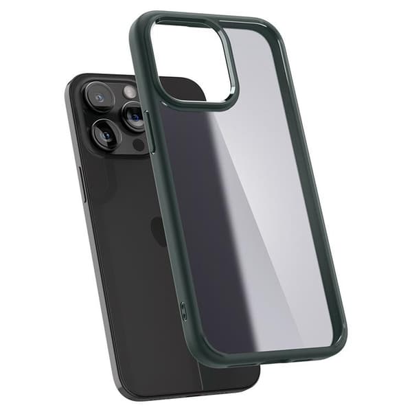 Spigen Mobilskal till iPhone 15 Pro Max Ultra Hybrid - Mörkgrön Grön