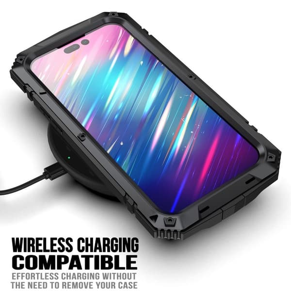 R-JUST Mobilskal till iPhone 14 Pro Hybrid Shockproof Svart
