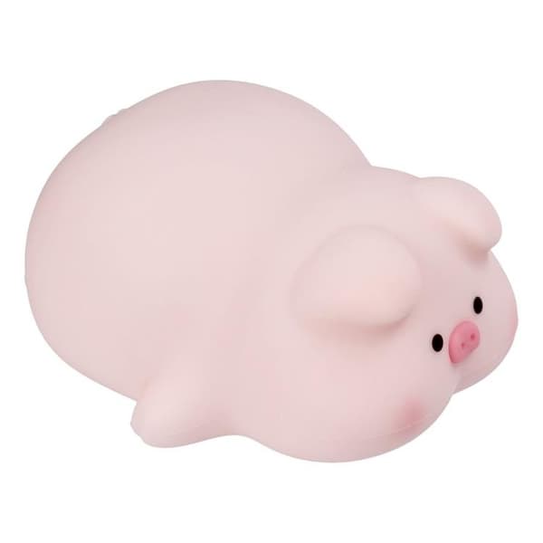 LED Nattlampa Tryck Pig Art Deco - Rosa Rosa