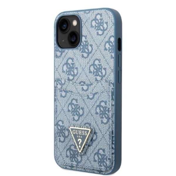 Guess iPhone 13 mini Skal Korthållare 4G Triangle Logo - Blå