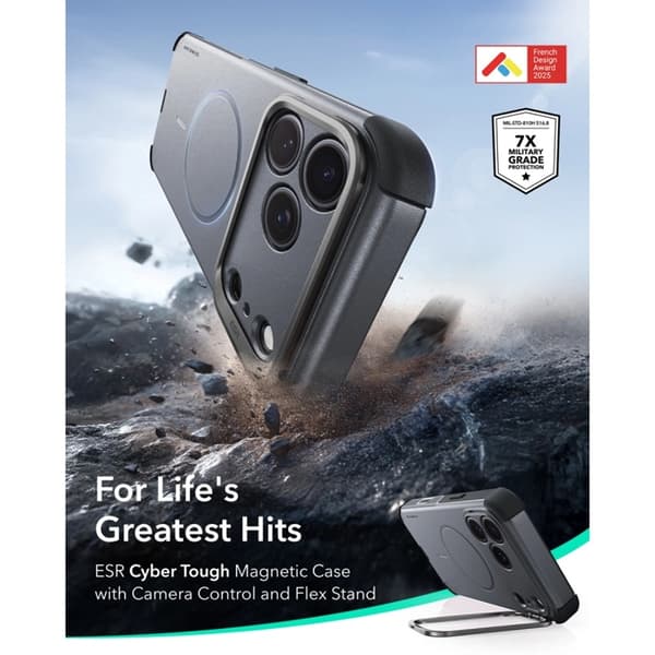 ESR Mobilskal För iPhone 17 Pro/18 Pro Magsafe Cyber Tough Kickstand