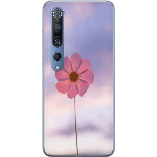 Telefontaske til Xiaomi Mi 10 Pro 5G med lyserød blomst
