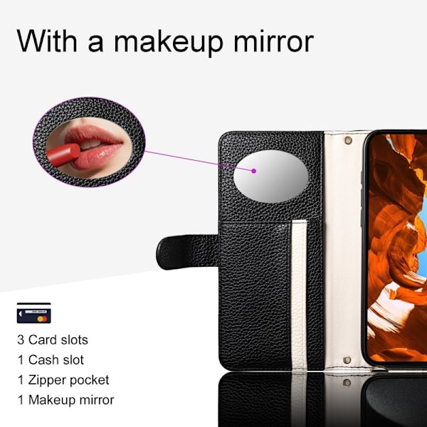 ESEBLE E11 Google Pixel 9 Pro XL Plånboksfodral Konstläder - Svart