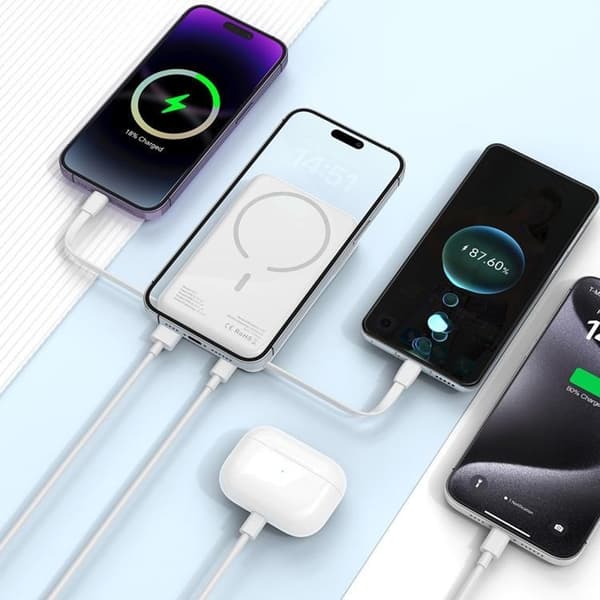 Tech-Protect Magsafe Powerbank 10000mAh PB31 LifeMag - Hvid Vit