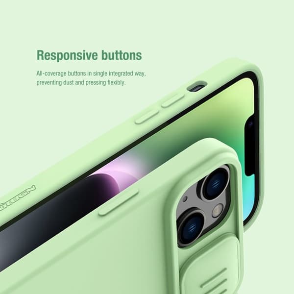 NILLKIN Mobilskal till iPhone 15 Plus i PC och Silikon - Svart