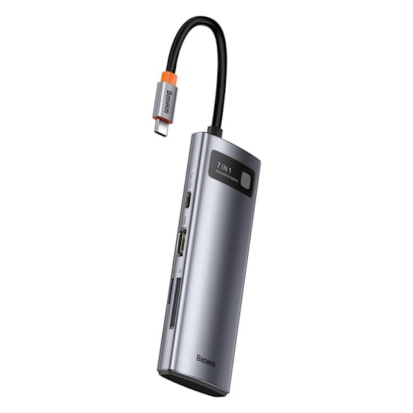 Baseus Hub 7in1 Metal Gleam - Grå