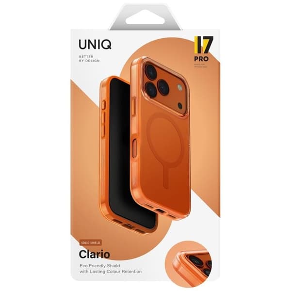 UNIQ Telefontaske til iPhone 17 Pro MagSafe Clario - Orange Orange