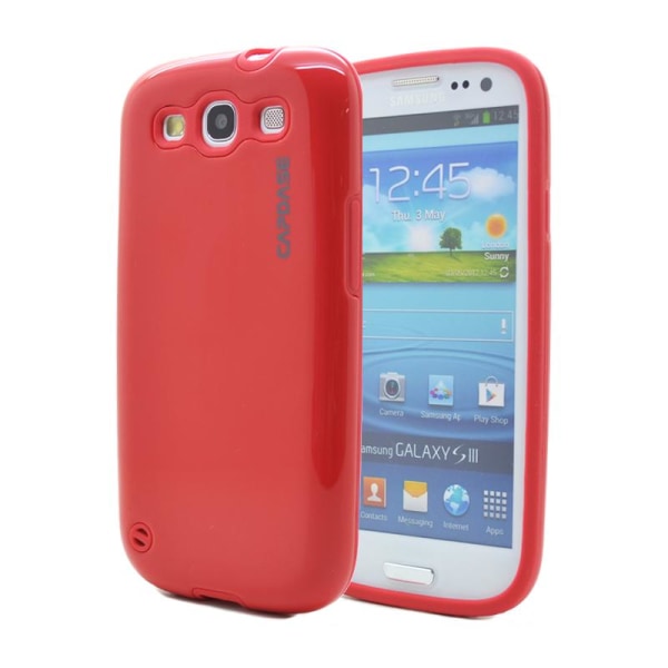 CAPDASE Polimor till Samsung Galaxy S3 i9300 (Röd) + Skärmskydd Röd