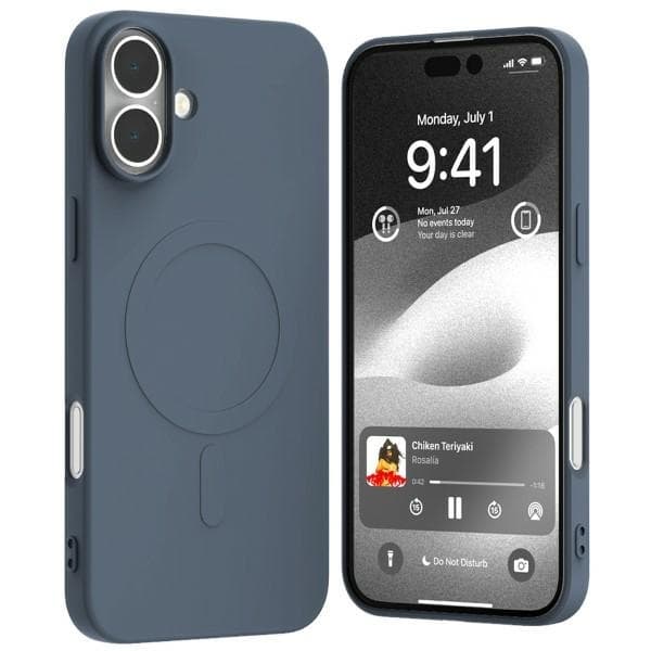 Mercury Telefontaske til iPhone 16 Plus MagSafe Semi-Silikone - Lyseblå Blå