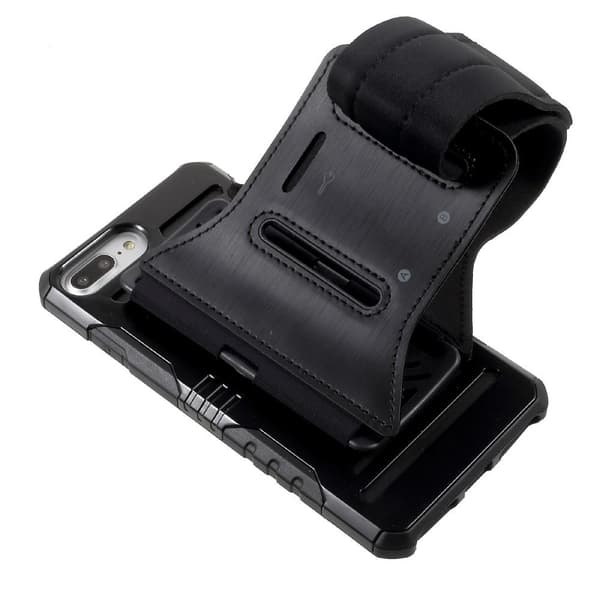 2-i-1 Etui + Sportsarmbånd til iPhone 7 Plus - Sort Black