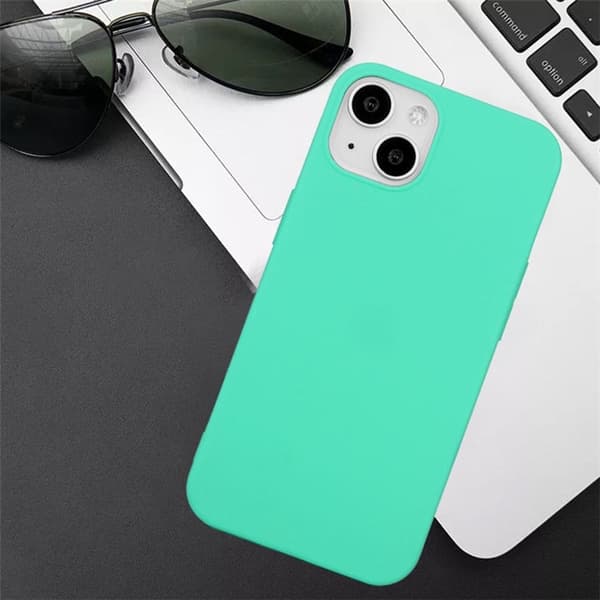 iPhone 15 Plus Mobilskal TPU Matte Slim-Fit - Cyan Grön