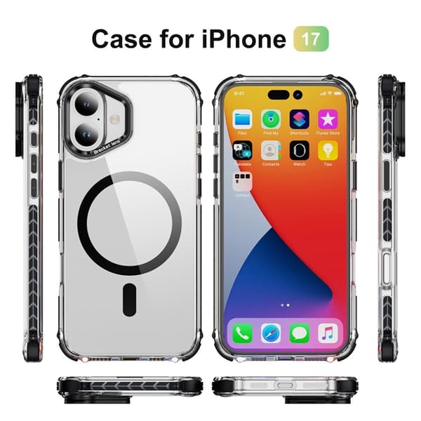 Mobilskal till iPhone 17 MagSafe Kickstand - Svart Svart