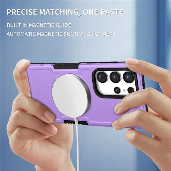 Galaxy S23 Ultra Skal Magsafe Anti Drop - Lila