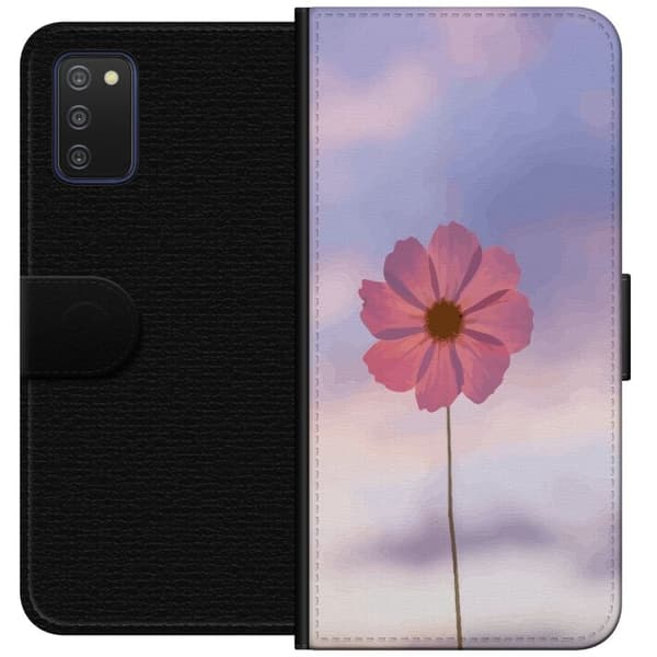 Plånboksfodral till Samsung Galaxy A03s med Rosa blomma