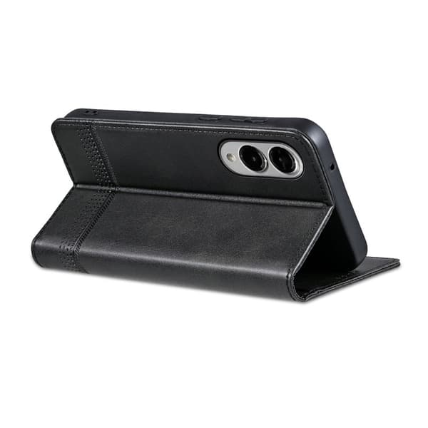 AZNS Samsung Galaxy S25 Edge Plånboksfodral Konstläder - Svart