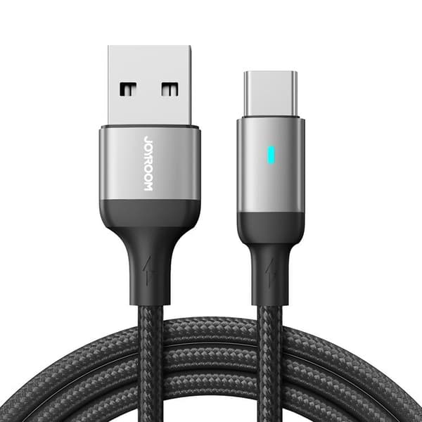 Joyroom A10 USB-A till USB-C 3A-kaapeli 1,2 m - Musta Black