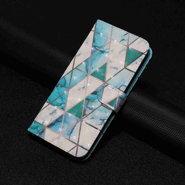 Plånboksfodral för Samsung Galaxy S26 Plus 3D-mönster Konstläder - Grön marmor