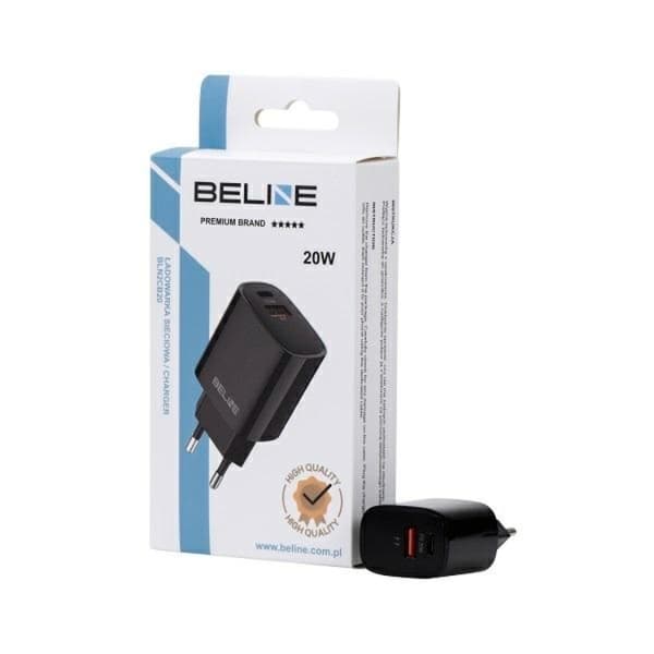 Beline Väggladdare USB-C Till USB-A (30W) - Svart Svart