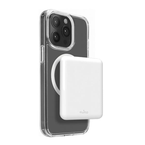 Puro MagSafe Powerbank 5000mAh me USB-C - Vit