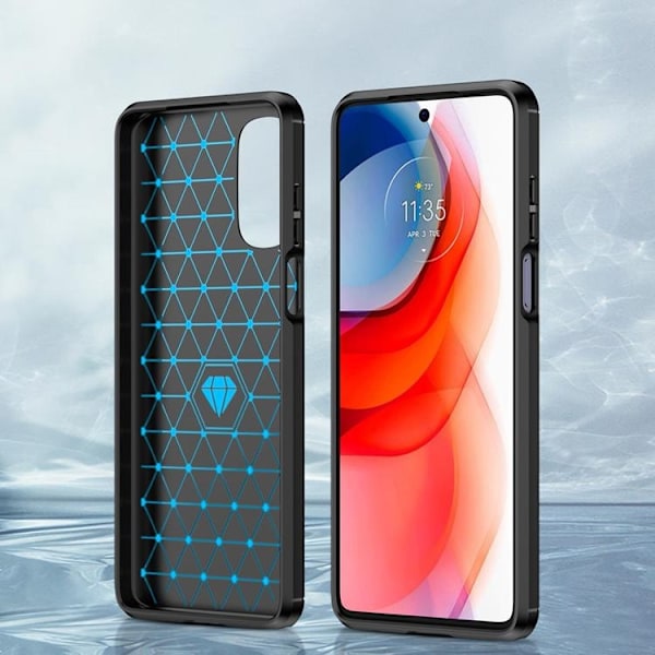 Carbon Flexible Skal Motorola Moto G Stylus (2022) - Svart Svart