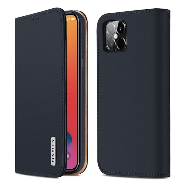 DUX DUCIS Äkta Läder Plånboksfodral iPhone 12 Pro Max - Blå Blå