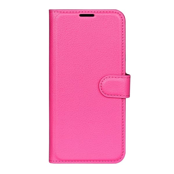 AMORUS Samsung Galaxy S26 Ultra Plånboksfodral Litchi Textur Konstläder - Rosa