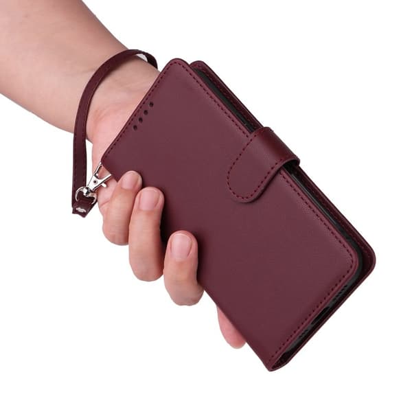 BETOPNICE iPhone 11 Plånboksfodral Magnetiskt Detachable Konstläder - Vinröd