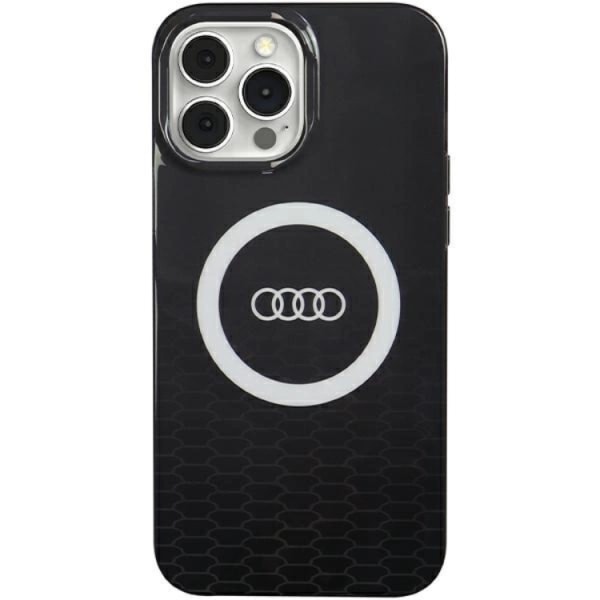 Audi iPhone 13 Pro Max Mobiltaske Magsafe IML Big Logo - Sort