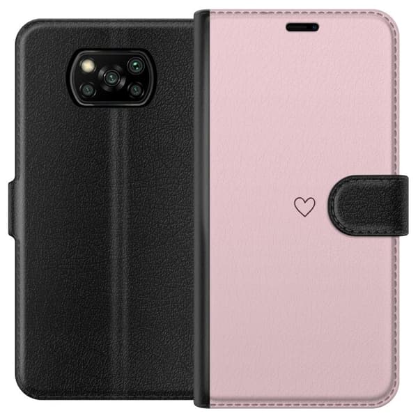 Plånboksfodral till Xiaomi Poco X3 NFC med Litet Hjärta