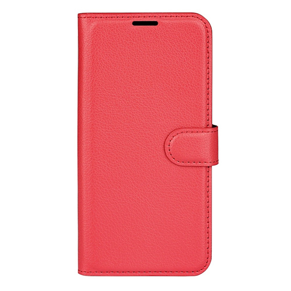 AMORUS OnePlus 15 Konstläder Plånboksfodral Litchi Shockproof Röd