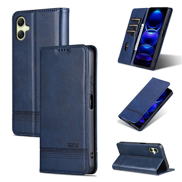 AZNS Samsung Galaxy A06 Plånboksfodral Konstläder - Blå