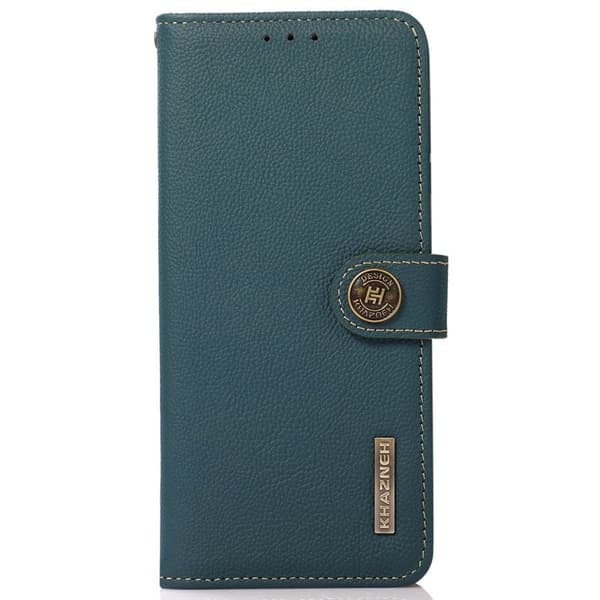 KHAZNEH Samsung Galaxy S26 Ultra Plånboksfodral Äkta Läder - Grön
