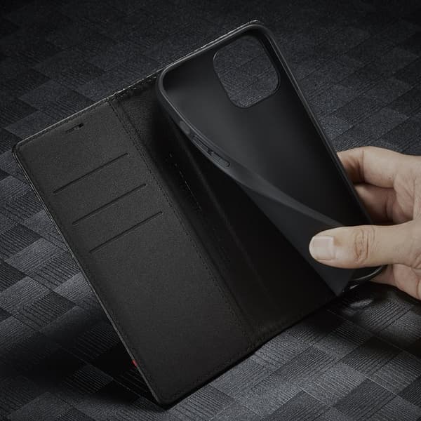 LC.IMEEKE iPhone 15 Plus Plånboksfodral Konstläder - Horisontell Rand