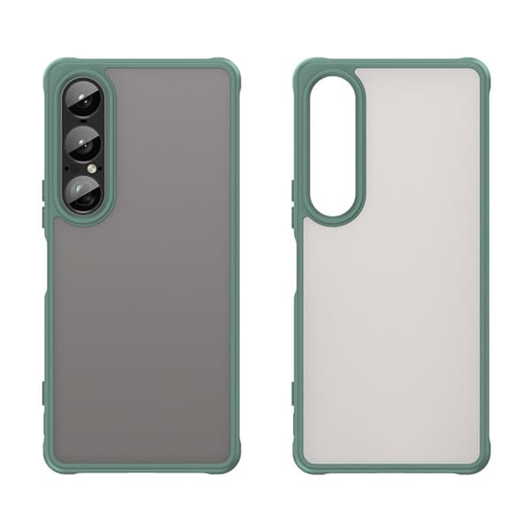 Mobilskal till Sony Xperia 1 VII Frosted Vit - Grön Grön