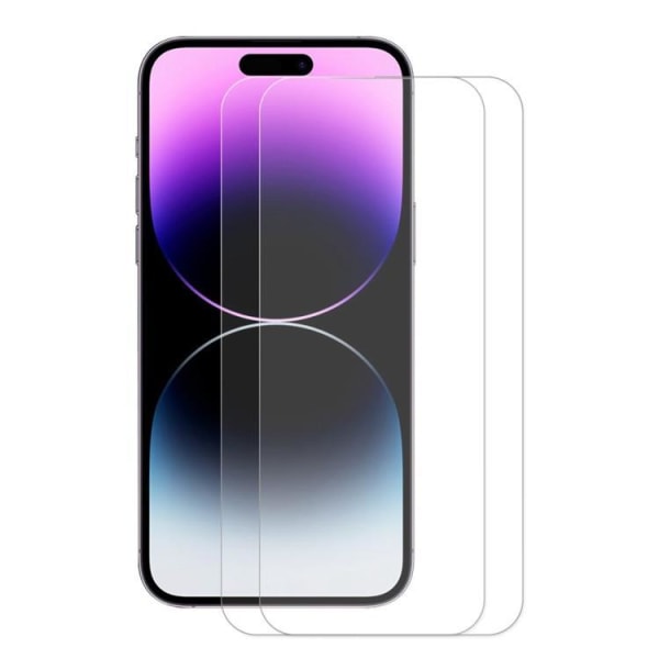 [2-PACK] iPhone 15 Pro Härdat Glas Skärmskydd - Clear