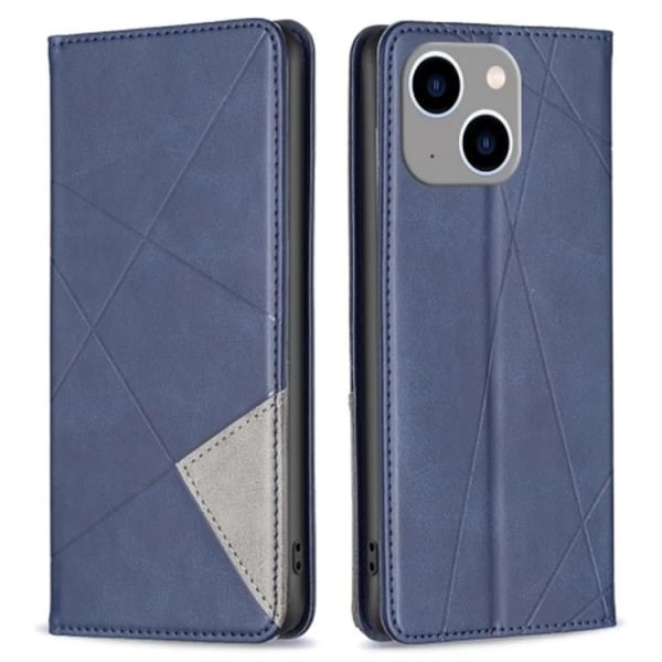 iPhone 15 Plus -lompakkokotelon jalusta - sininen