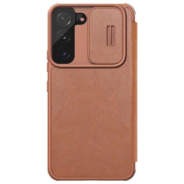 Nillkin Galaxy S22 Plus Plånboksfodral Qin Läder Pro Holster Flip - Brun