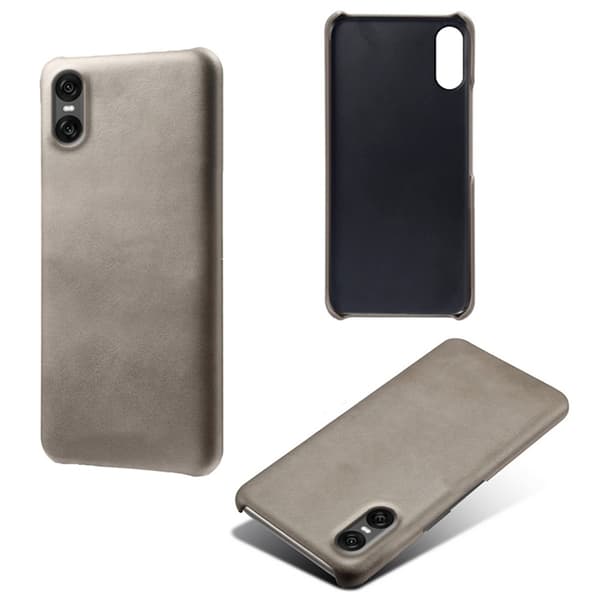 Mobilskal till Sony Xperia 10 VII Calfskin Texture PU-Läder - Grå Grå
