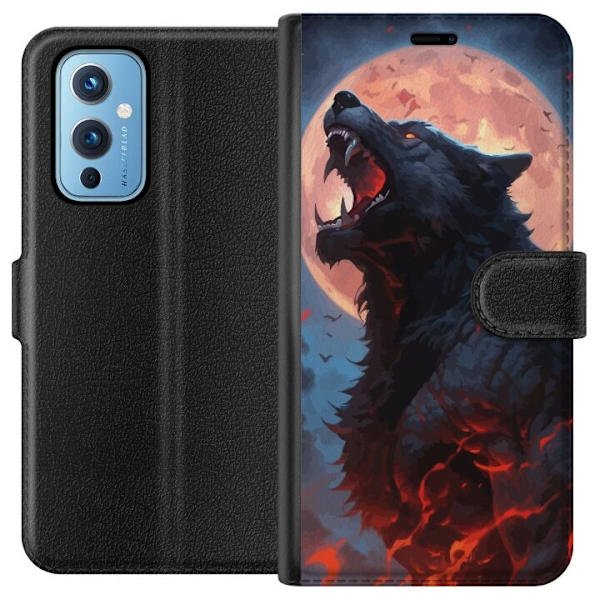 Plånboksfodral till OnePlus 9 med Ylande varg