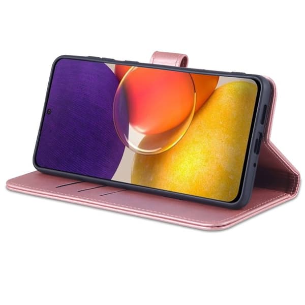 AZNS Samsung Galaxy A73 Plånboksfodral Konstläder - Roséguld
