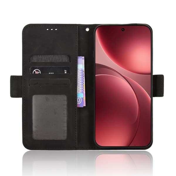 Oppo Find X9 Pro 5G Kortfack Plånboksfodral Konstläder - Svart