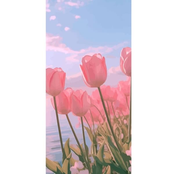 Plånboksfodral till Apple iPhone 13 Pro med Rosa Tulpaner