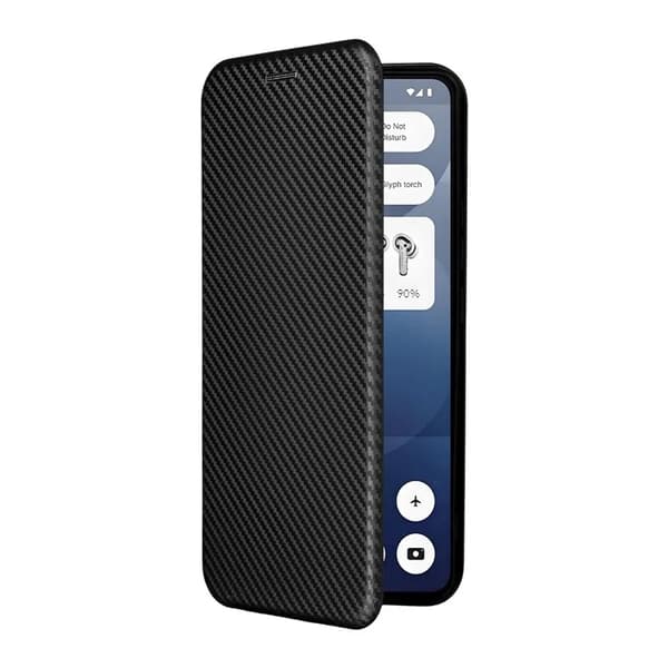 Nothing Phone (3a) Plånboksfodral Konstläder Carbon Fiber Texture