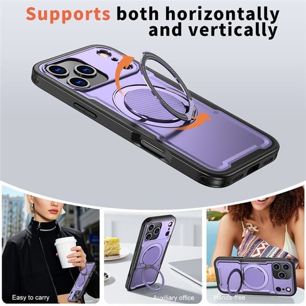 Mobilskal till iPhone 17 Pro MagSafe TPU+PC Kickstand - Lila Lila