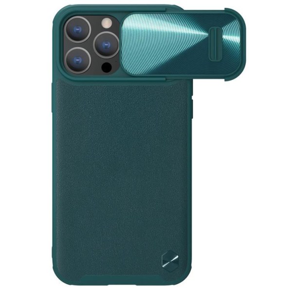 Nillkin iPhone 14 Pro Max Cover CamShield Læder S - Grøn