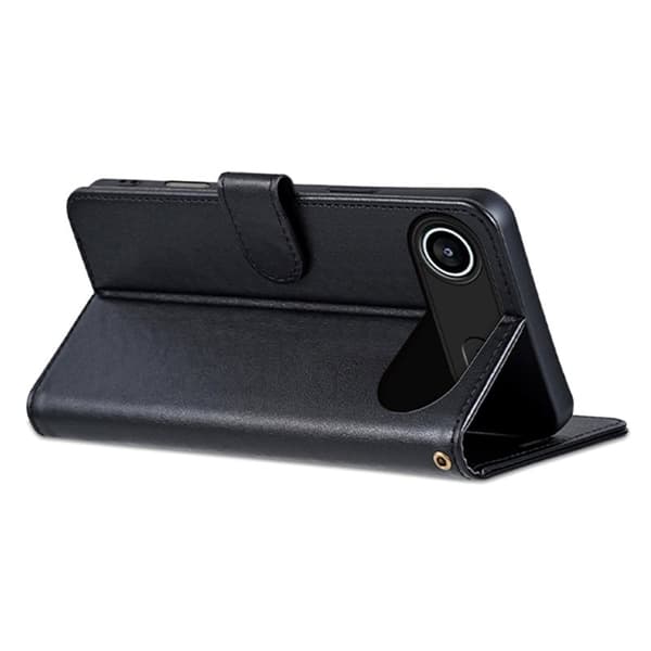 AZNS iPhone Air Plånboksfodral Anti-Scratch Konstläder - Svart