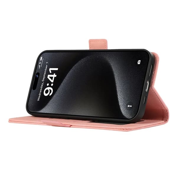 ABEEL iPhone 16 Plus Plånboksfodral Med Magnetstängning RFID-Skydd - Rosa