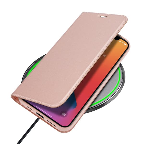 Dux Ducis PU Läder Plånboksfodral iPhone 12 Pro Max - Rose Gold Rosa