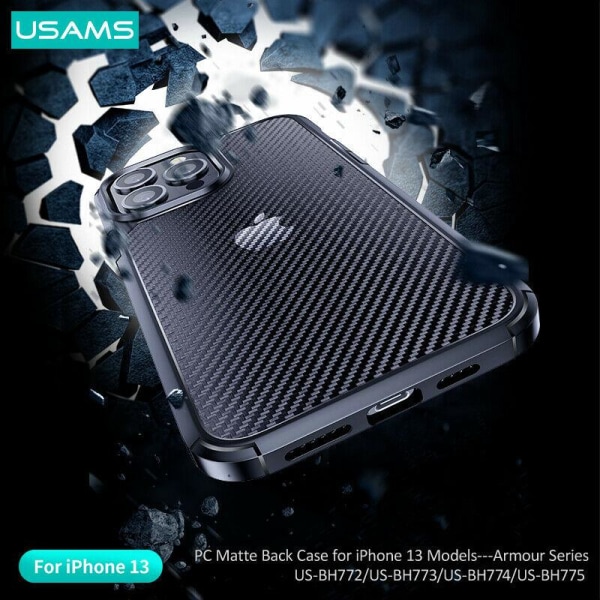 USAMS Armour Skal iPhone 13 Pro Max - Svart Black